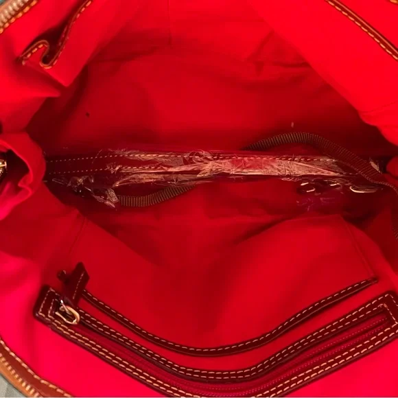 Dooney & Bourke Green and Brown Satchel - Picture 5 of 7